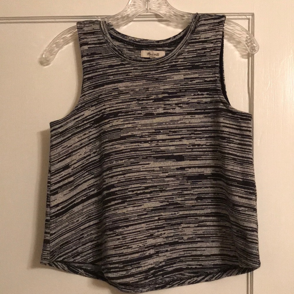 Navy and grey Madewell sweater tank.